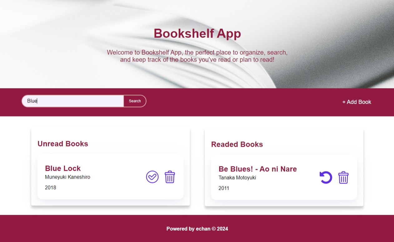 Bookshelf App Screenshot 2