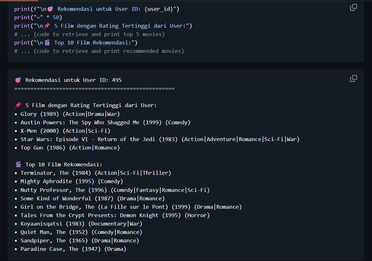 Movie Recommender Data Screenshot 1
