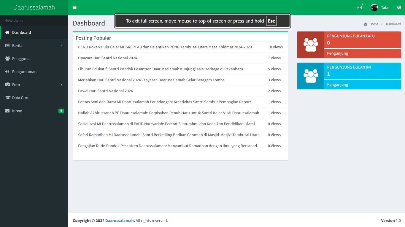 Web Yayasan Daarussalamah Screenshot 5